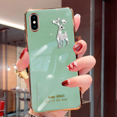 【จัดส่งฟรี】Ins Tiktok เคสโทรศัพท์, ชุบด้วยไฟฟ้า Elk Realme C 33 35 C30 9 i 9Pro 20 17 12 15 11 3 2 8 21 21Y 7 5G pro 7i 25 S 6 Pro 6i 5 Pro 5i 5S GT master Narzo 50 50i 50a prime 4G 5G 20 20 21 ขายร้อน เปลือก TPU ทนต่อการแตกของเพชรแวววาว shiny