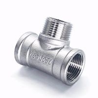 [HOT] Female male Female Threaded 3 Way Tee T Pipe Fitting 1/2 quot; 3/4 quot; 1 quot; BSP Threaded SS304 Stainless Steel