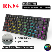 RK84 RGB HOTSWAP - Bàn phím cơ Royal Kludge RK84 RGB 84 phím kết nối 3 chế độ Dây Bluetooth 5.0 và Wireless 2.4G dành cho Điện thoại PC Laptop - CHÍNH HÃNG