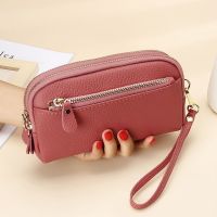 【CC】 Leather Wallet Large Capacity Purse Wristlet Clutch Wallets Money Purses