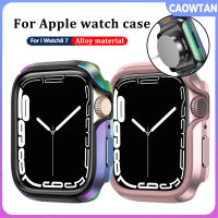 เคสอะลูมินัมอัลลอยสำหรับ Apple Watch 8 7 Series 7 SE 45มม. 41มม. อุปกรณ์เสริมกรอบเคสป้องกันโลหะกันตก