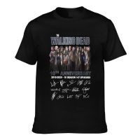 Design MenS Tee The Walking Dead 10Th Anniversary 10 Season 147 Episodes Signature Cotton Fashion Summer Tshirts