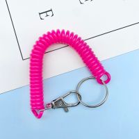 1PC Mobile Keychain Rings Cord Accessories Anti-Lost Phone Plastic Key Chain Spring