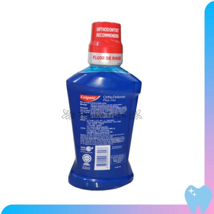 Colgate ortho defense phos flur ortho rinse mouthwash anticavity braces