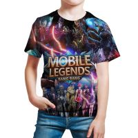 Childrens Fashion T-shirt MOBILE LEGENDS Game Party Short-sleeved Round Neck Childrens Shirt 3-13 Years Old Summer Clothing Top