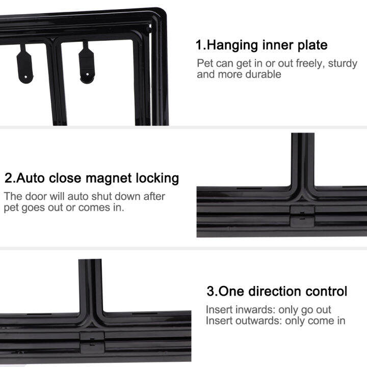 Pet Screen Door Dog Cat Locking Safe Flap for Screen Window