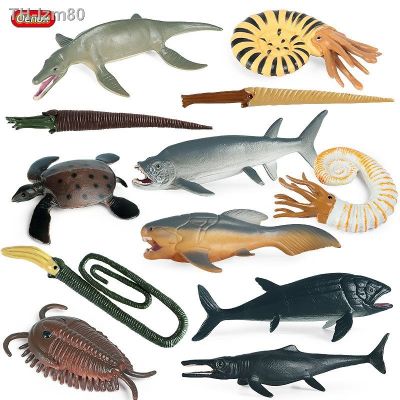 🎁 ของขวัญ โมเดลของเล่นจำลองสัตว์ทะเลยุคก่อนประวัติศาสตร์ mini megalodon แมวน้ำ nautilus succulent micro- decoration