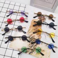 【CC】 Punk Man Sunglasses Classic Small Round Wide Metal Frame lens Driving Eyewear