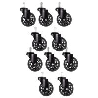 10X Office Chair Caster Wheels Roller Style Castor Wheel Replacement (2.5Inches)