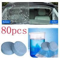 40/80Pcs/Pack(1Pcs 4L Water)Car Solid Wiper Fine Wiper Auto Window Cleaning Car Windshield Glass Cleaner Car Cleaning Car Tools