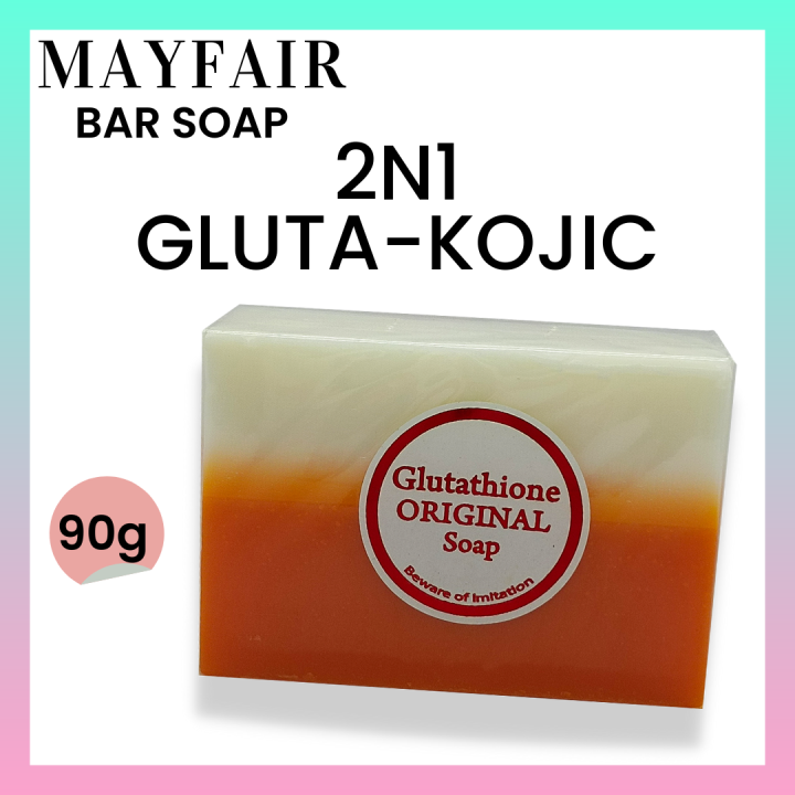Kojic Gluta Soap Whitening Original 2in1 Bar Soap 90g By Mayfair