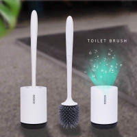 TPR Toilet Brush Rubber Head Soft Bristle Holder Wall-mounted Bathroom Organizer Toilet Wall Hanging Household Floor Clean Tool