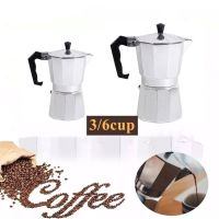 Chong Chong Shop  - กาต้มกาแฟสด มอคค่าพอท หม้อชงกาแฟ เครื่องชงกาแฟ อลูมิเนียม Moka Pot Stove Top Coffee Maker 3 ถ้วย150ml 300ml