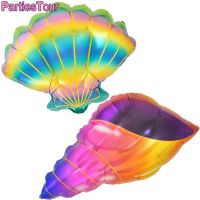 New Marine Animal Shell Aluminum Foil Balloons Sea Shells Helium Foil Balloon Ocean Balloon for Summer Mermaid Sea Theme Party Balloons