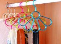 [3ชิ้น คละสี] ไม้แขวนเสื้อ แขวนผ้าพันคอ แขวนเนคไท แขวนได้5ช่อง Hanger