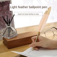 Feathers Metal Ballpoint Pen Retro Creative Wedding Pen Gift Box Really Quill Oily Gift