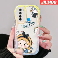 เคส JIUMOO สำหรับ Xiaomi Redmi Note 8T Note 8T Note 9เคสการ์ตูนน่ารักอลิซเด็กผู้หญิงเนื้อครีมขอบคลื่นนุ่มเคสมือถือกันกระแทกแบบใสที่สร้างสรรค์ปลอกโปร่งใสลายกล้องถ่ายรูปเรียบง่ายอ่อนโยนฝาครอบป้องกัน