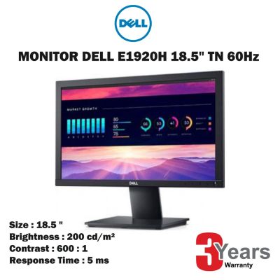 BESTSELLER อุปกรณ์คอม RAM COMMERCIAL LEVEL LCD-Runrate Dell Monitor E1920H, 18.5" อุปกรณ์ต่อพ่วง ไอทีครบวงจร