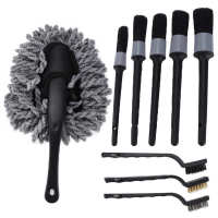 Detailing Brushes Kit Lightweight Portable Wheel Dusting Brush for Auto Interior Exterior Wheels Air Vent