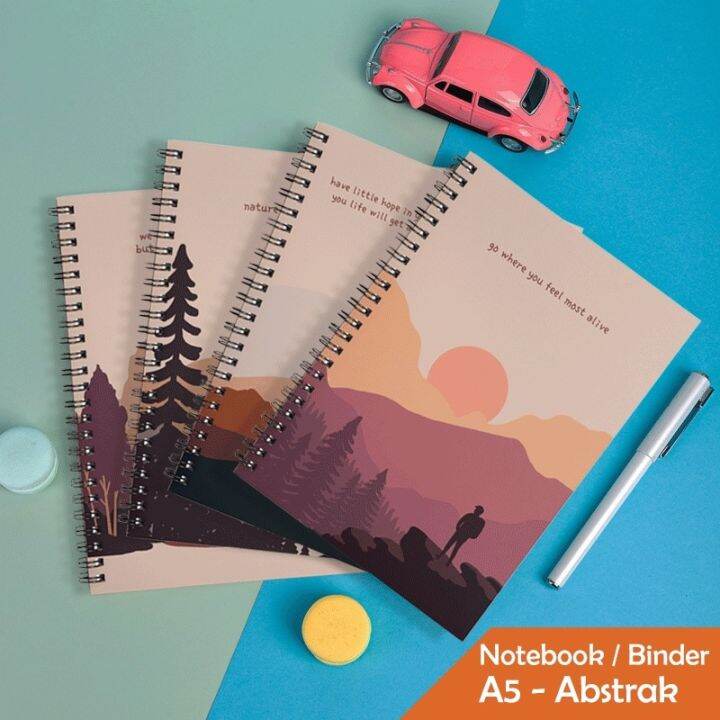 《Tuantuan Stationery》Notebook A5 Aesthetic Spiral 100 Pages Notebook ...