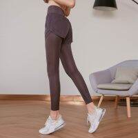 【CC】 Workout Tights 2 1 Mesh Pants Waist Leggings