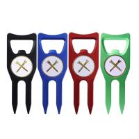 Golf Green Fork Aluminum Alloy Golf Divot Tool Smooth Edges Golf Practicing Tool for Outdoor and Indoor Golf Ball Courts pleasant