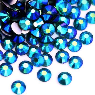 OLeeya SS3 SS30 Blue Zircon AB Bling стразы Non Hot Fix Rhinstone Glitter Strass Glass Crystal Stones Nail Art Rhinestones F0004