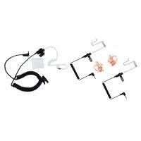 1 Pair Police Listen Only Acoustic Tube Earpiece &amp; 1 Pcs RHF 617-1N 3.5mm Receiver/Listen Only Surveillance Headset