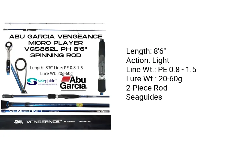 Abu Garcia Vengeance Spinning VengS862UL ULTRA LIGHT / VengS862L