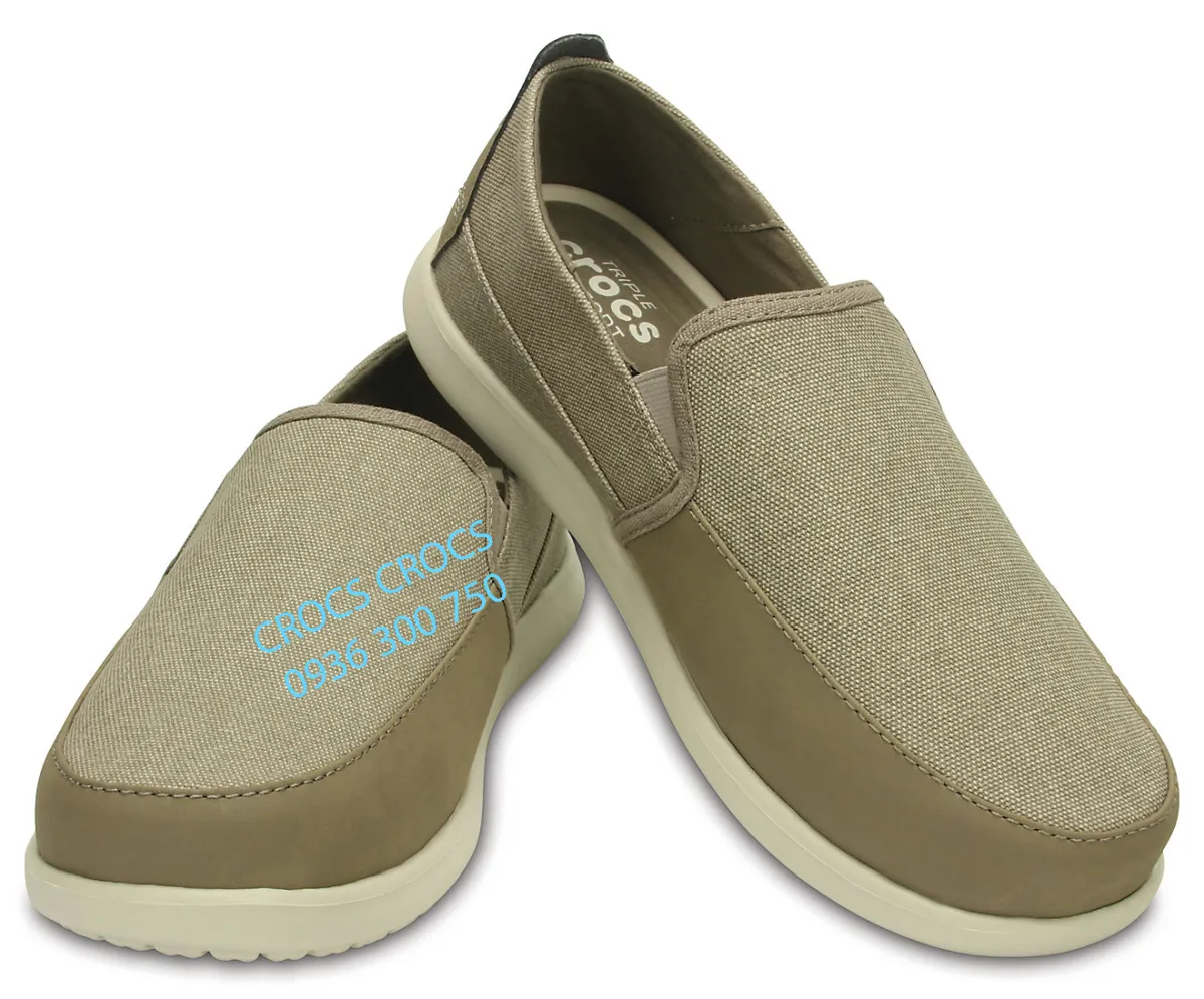 GIÀY VẢI BỐ -CROCS-SANTA-CRUZ-DELUXE- CHO NAM MÀU KHAKI 