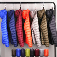 ZZOOI Multi-color 2019 Winter Fashion Brand Ultralight Duck Down Jacket Men Hooded Streetwear Light Feather Waterproof Warm Coat 4XL