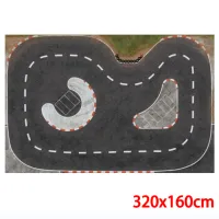 3.2เมตรดริฟท์ติดตามรันเวย์ Racetrack สำหรับ RC 128 124 Kyosho Mini-Z Mini-Q xrx HGD1 drz AMG wltoys K989