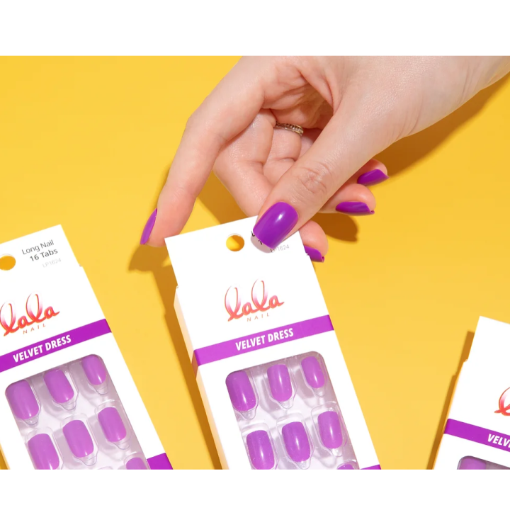 [ lala NAIL ] Best Selling Korean Nails / Press on Nail Tips / Gel Nail 16 Tabs (Velvet Dress