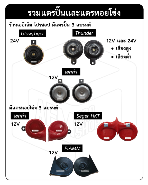 แตร-รถยนต์-fiamm-แตรปิ๊น-disc-horn-12v