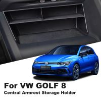 [NEW] Car Central Armrest Organizer Holder For VW Volkswagen Golf 8 MK8 CD1 2020 2021 2022 Golf8 Center Console Flocking Storage Box