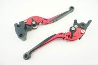 มือเบรคมือครัช แบบปรับได้7ระดับ สีเเดง FULL ADJUST BRAKE LEVER SET RED NINJA250R NINJA300R DTX250