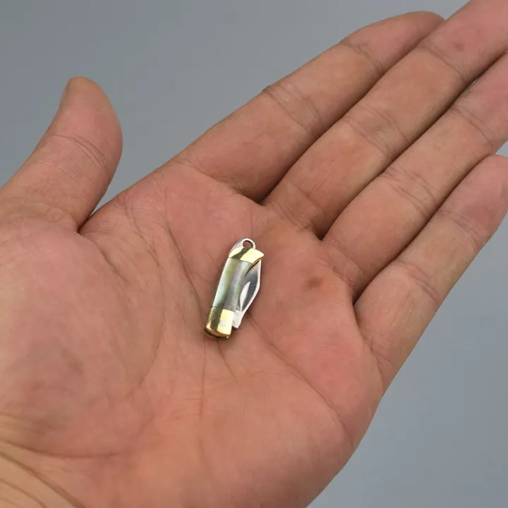 Shell mini pocket knife edge hand key chain folding knife outdoor tools