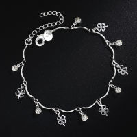 DOTEFFIL 925 Sterling Silver AAA Zircon Clover Bracelet Chain For Women Fashion Wedding Engagement Party Charm Jewelry
