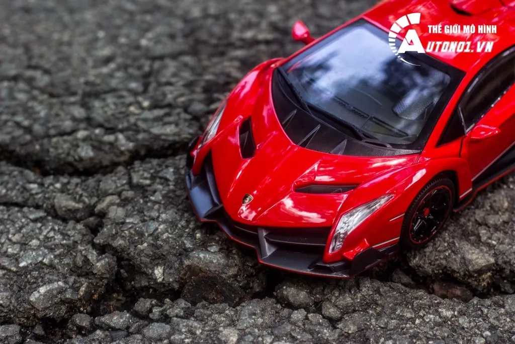 MÔ HÌNH LAMBORGHINI VENENO RED 1:24 DOUBLE HORSES 6792 