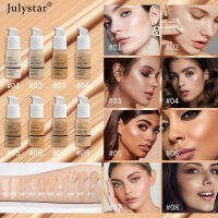 Julystar คอนซีลเลอร์รองพื้นแบบน้ำเครื่องสำอางติดทนนานควบคุมความมันให้ความชุ่มชื้นบีบีครีมรองพื้นการแต่งหน้ารองพื้นของเหลว