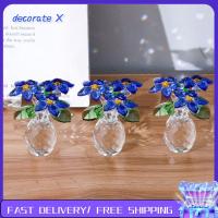 DECORATE X Forget-ME-ไม่ใช่ดอกไม้ ฟิกเกอร์ Forget Me Not Flowers สีฟ้าสีฟ้า คริสตัลคริสตัลคริสตัล เครื่องประดับดอกไม้คริสตัลสีฟ้า ของใหม่ เครื่องประดับที่ทับกระดาษ บ้านในบ้าน