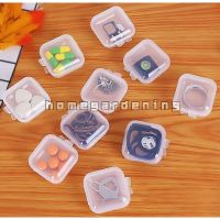 10Pcs Mini Plastic Jewelry Storage Box Square Transparent Box Bead Containers