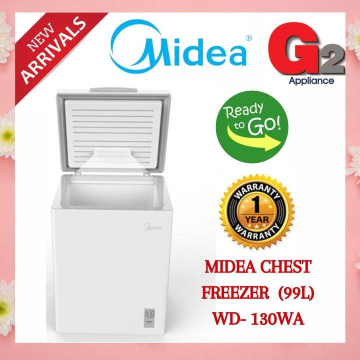 Midea MD-RC151FZB01 Chest Freezer (100L)-Midea Warranty Malaysia | Lazada