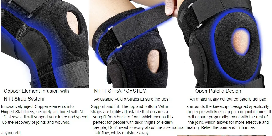 Knee Protector Breathable, Metal Patella Protector