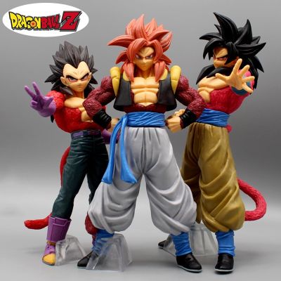 ZZOOI Dragon Ball GT Super Saiyan 4 Anime Figure Goku Vegeta Gogeta SSJ4 Figurine PVC Statue Action Figures Model Collection Toy Gifts