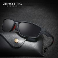 ZENOTTIC แว่นกันแดดโพลาไรซ์สปอร์ตผู้ชายรูปสี่เหลี่ยมผืนผ้าขับรถกลางแจ้งแว่นตากันแดดยูวี400แว่นนิรภัย HD แว่นตาการมองเห็นได้ในเวลากลางคืนเลนส์สีเหลือง