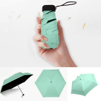 Mini Umbrella Ladies Flat Lightweight Umbrella Parasol Folding Sun Umbrella Mini Umbrella Small Easy Storage Parasol