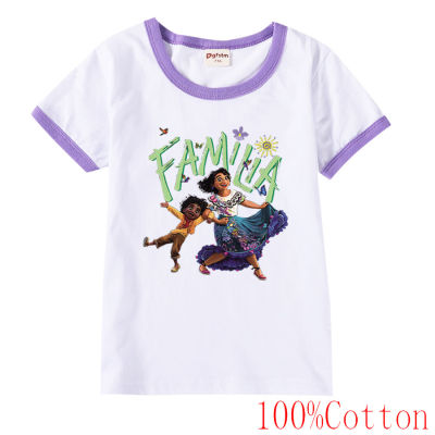 Encanto เสื้อยืดแขนสั้นเด็กผู้ชายเด็กผู้หญิง,เสื้อคอกลมลำลองพิมพ์ลายแฟชั่นฤดูร้อนปี8800เสื้อยืดสันทนาการ