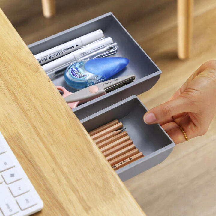 self-stick-desk-drawer-organizer-under-table-storage-solution-self-adhesive-drawer-organizer-under-desk-storage-tray-under-desk-pencil-tray