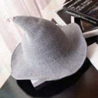 【cw】 1 PieceWitch HatWomenWool Fashion Sheep Wool Hat for HalloweenFestivalHat witch hat